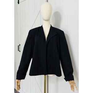 Caroline Rose Women’s Size 14 Black Open Front Jacket Lined